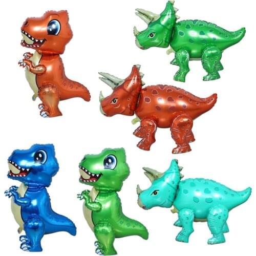 10/20/50pcs Large 3D Walking Dinosaur Foil Balloons boy Birthday Party Decorations Kids jurassic world animal Globos kids Toys