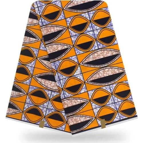 100%High Quality Sewing Material African Style Wax Block Prints Fabrics Veritable Ankara Wax Fabric 6Yards/Piece VS14-49
