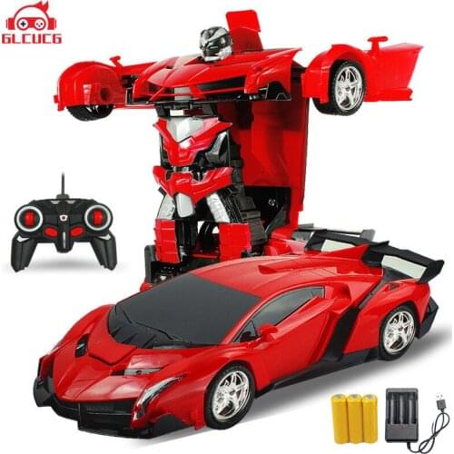 2 in 1 Electric RC Car Transformation Robots Children Boys Toys Outdoor Remote Control Sports Deformation Car Robots Model Toy
