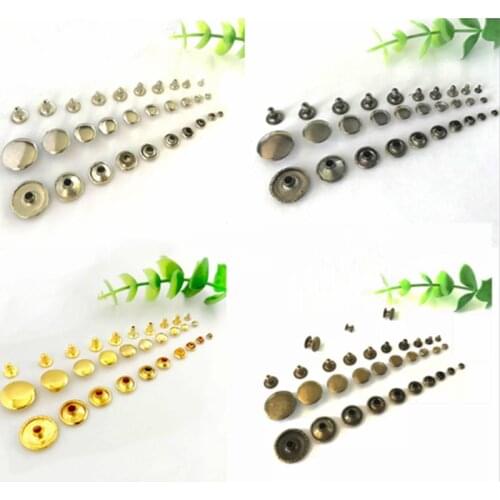 3-15mm Single Side Bracelet Garment Rivets Cap Studs For Wallet Leather Craft Bag Hat Shoe Clothes Jeans Accessories
