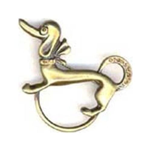 New crystals metal dog animal charm glasses holder pin fashion ornament jewelry 6pcs lot