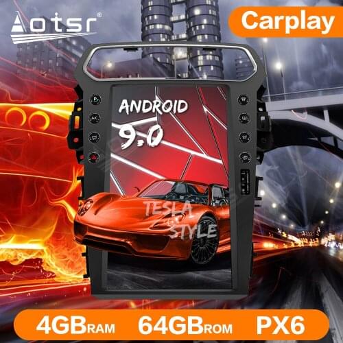Android Radio GPS Navigation For Ford Explorer 2011-2019 Tesla Style Head Unit Multimedia Player Auto Stereo Audio Video PX6 64G