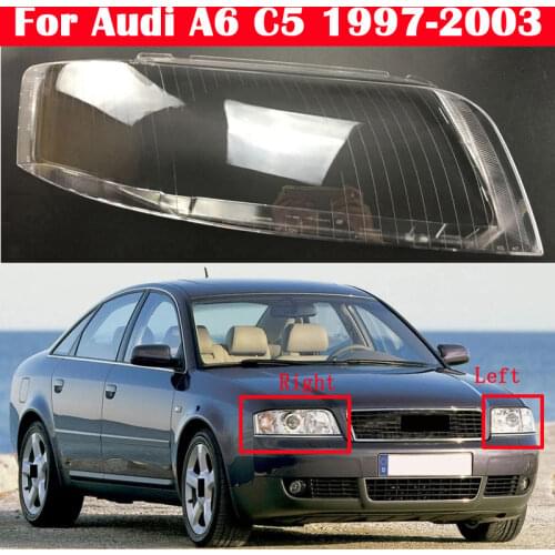 For Audi A6 C5 1997-2003 Car Front Headlight Cover Headlamp Lampshade Lampcover Auto Head Lamp Light Glass Lens Shell