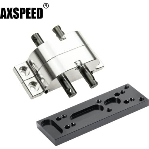 AXSPEED Metal Transfer Case Gearbox Intermediate Fixing Plate for Axial SCX10 D90 1/10 RC Crawler Car Truck Upgrade Parts