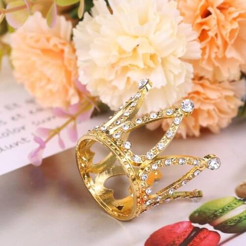 Baby Crown Photo Photography Props Headband Ring Mini Decoration Newborn Girls Princess Gold Silver Luxury Fashion Memorial D5QA