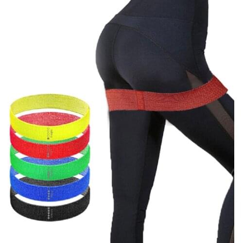 Fitness Hip Ring Resistance Band, Non-Slip Non-Curling Elastic Band, Multi-color Ring Squat Tension Band