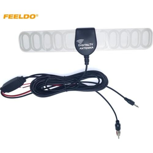 FEELDO 1Set Car 2IN1 TV/FM TV Antenna Radio Antenna With Amplifier Booster #FD-892