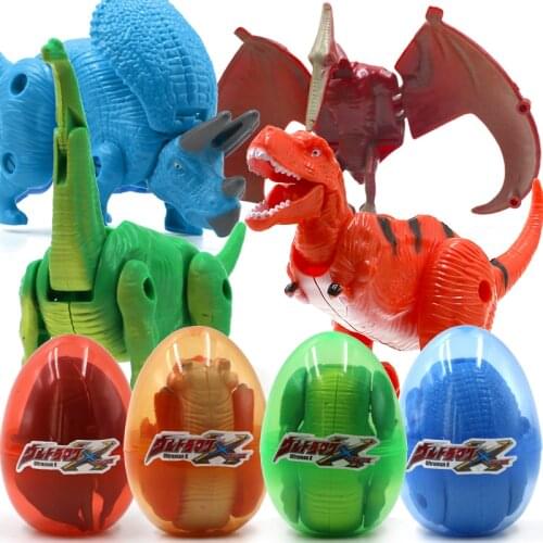 Dinosaur Toy Egg Set Action Play Figure Animal Transform Model Jurassic Park Transform Dinosaur Toy Model Easter Surprise Gifts