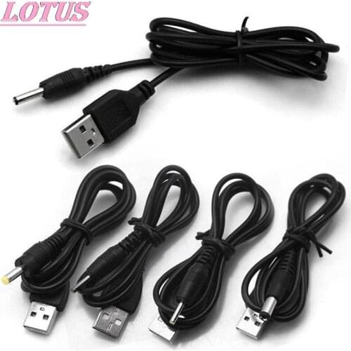 USB Port To 2.5 3.5 4.0 5.5mm 5V DC Barrel Jack Power Cable Cord Connector Black High Quality 1pc