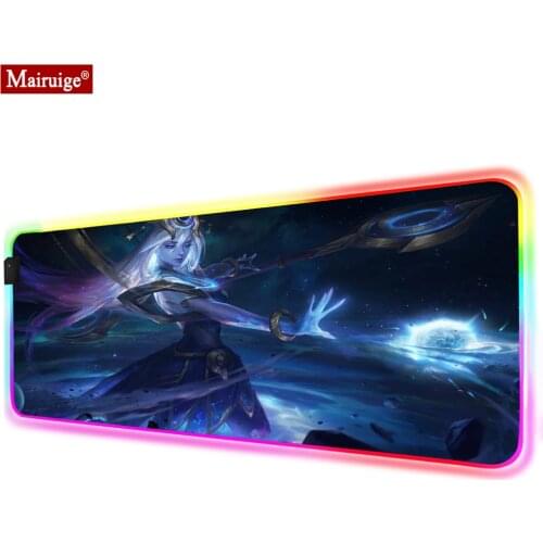 League of Legends Cosmic Lux Splash RGB Mouse Pad Gamer Accessories Large LED MousePad XL Gaming Desk Mats Mouse Mat Best Seller
