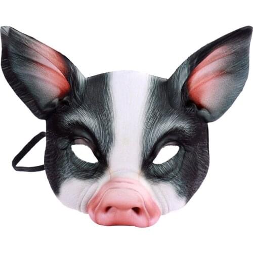 Halloween Mardi Gras Carnival Party Fancy Dress Party EVA Half Face Animal Pig Mask