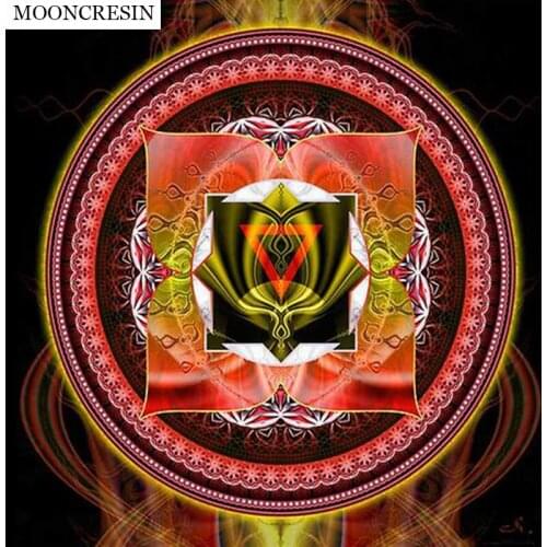 MOONCRESIN 5D Diy Square Diamond Painting Mandala Flower Cross Stitch Embroidery Kits Needlework Home Decoration Accessories