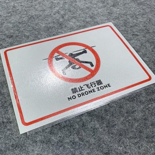 Car Styling Sticker warning NO DRONE ZONE Automobile Motorcycle Window Vinyl Decals