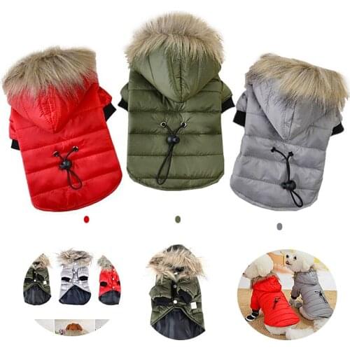 New Pet Dog Coat Winter Warm Small Dog Clothes For Chihuahua Soft Fur Hoodies Puppy Jacket Clothing Dog Winter Warm Clothes
