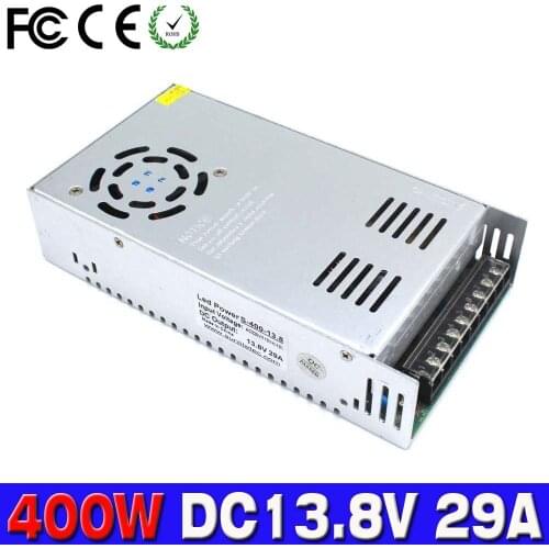 Adjustable DC Power Supply 13.8V 29A 400w Led Driver Transformer AC110V 220V to dc13.8V Power Adapter For strip cctv 3d printer