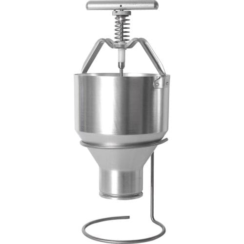 Manual Donut Batter Dispenser Maker Stainless Steel Doughnut Dropper Plunger with Stand Rack Baking Sweet Snack Hopper Tool