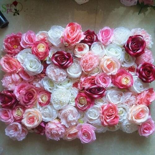 SPR higher quality 3D rose flower wall wedding occasion backdrop artificial flower table runner and centerpiece decorativ floral
