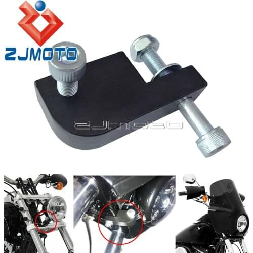 Motorcycle Headlight Extension Block For Harley Dyna FXDL FXDF FXDB FXDWG 39-49mm Fork Headlamp Faring Light Relocation Bracket
