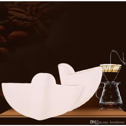 40pcs /set Fan-shaped Coffee Filter Paper Half-Moon Circles For Chemex CM-1 (1-3Cups)