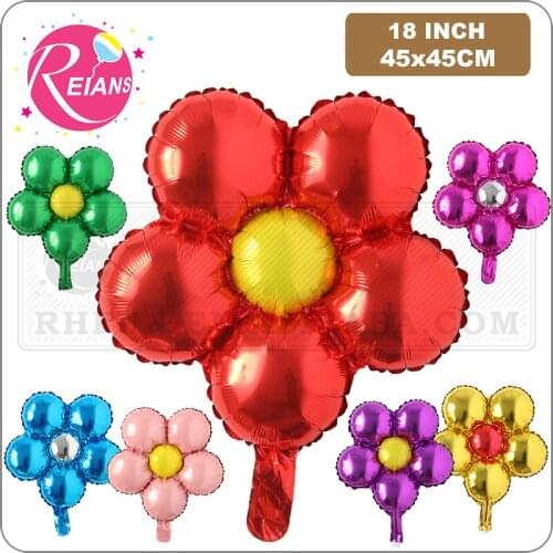 Five flowers Aluminum foil balloons lovely toys Wedding favors and gifts 18inch baby shower birthday party decorations globos