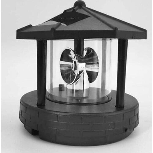 Walkway Lights Rotating Lighthouse Light Garden Solar Fence Light Eco-friendly LED Solar Light Durable Home Landscape