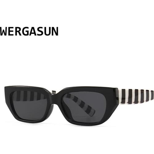 WERGASUN Womens Sunglasses Small Brand Travel Rectangle Sun Glasses Men Vintage Eyewear gafas de sol UV400