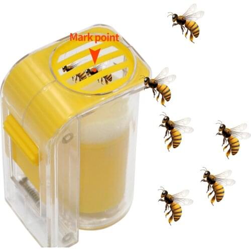 10 Pieces Of Bee Queen Mark Bottle Bee Mark Cage Plastic Queen Bee Catcher Cage Garden Beekeeping Supplies Beekeeper