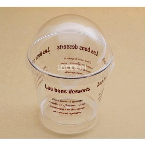 1000pcs/lot BIO-018 Disposable DIY 180ml Creative Cup Yogurt Dessert Cupcake Box Container Ice Cream Cups With Dome Lid Cover