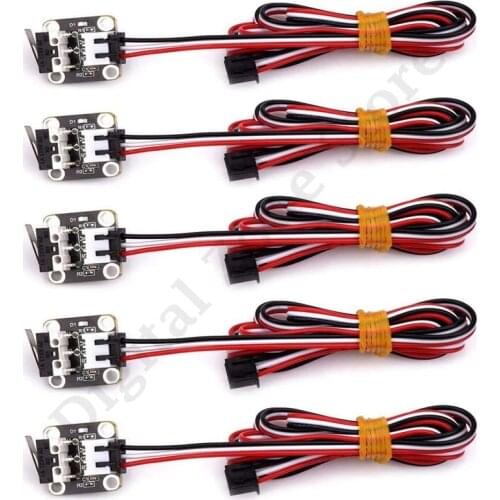 5Pcs 3D Printer Parts Limit Switch Mechanical Switch Module Endstops with 3 Pins 39.4 inch Cable for Ramps RepRap Tevo Tornado
