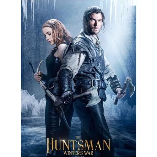 5D DIY Full Round Diamond Painting Movie Poster "The Huntsman Winters War" 3D Embroidery Cross Stitch Mosaic Home Decor Y407