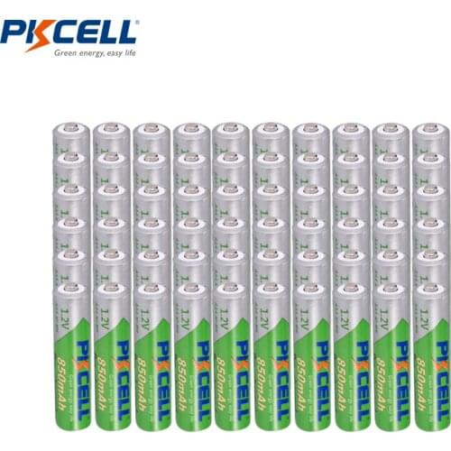 60Pcs PKCELL Low self discharge precharge AAA pilas batteries 850mAh 1.2V NI-MH 3A AAA Battery Rechargeable battery