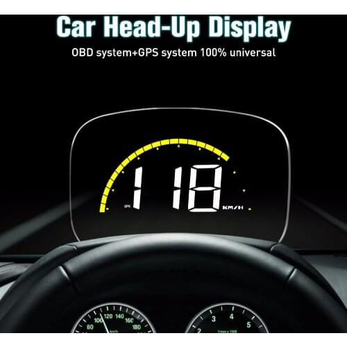 C700S Car HUD Head-Up Display Car OBD 2 Digital Car GPS Speedometer Alarm Speed Projector Warning Car Auto HUD OBD2 Display