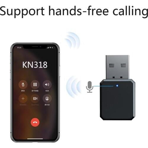 BT5.1 Receiver Transmitter Personal Car Accessories KN318 Wireless Outdoor Parts for Car Stereo Music Audio Adapter