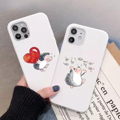 Cute Hedgehog Animal Phone Case For Huawei Nova 8 P30 P20 P40 Lite Pro P Smart Z Y7 2019 2021 Honor 10i 20 Mate 20 10 Lite Coque