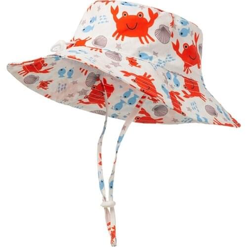 Baby Sun Hat Summer Beach Sunscreen Baby Hat Toddler Sun Hat Children Fisherman Hat Suitable for 2-4 Years Old