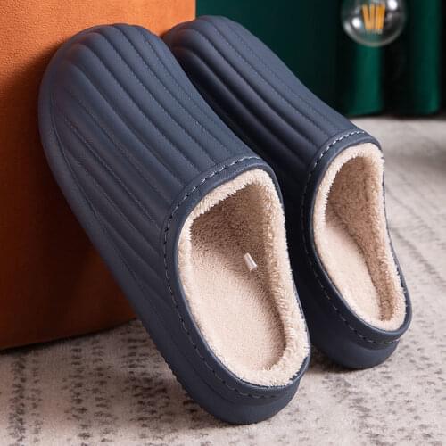 Men home slipper Soft Warm Slippers Women Thick Bottom High-quality Indoor Non-slip Couples Mens Home Plush Slippers