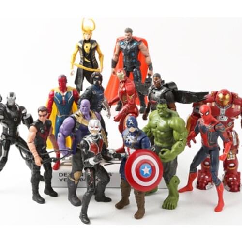 Marvel Avengers 3 infinity war Movie Anime Black Panther Spiderman Captain America hulk Ironman thor Action Figure Toys