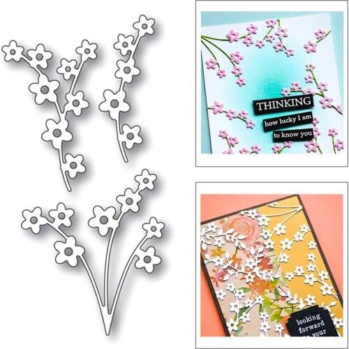 Hot 2020 New Plum Blossom Bouquet Flower Plant Metal Cutting Dies Foil For DIY Scrapbooking Paper and Card Making Craft No Stamp