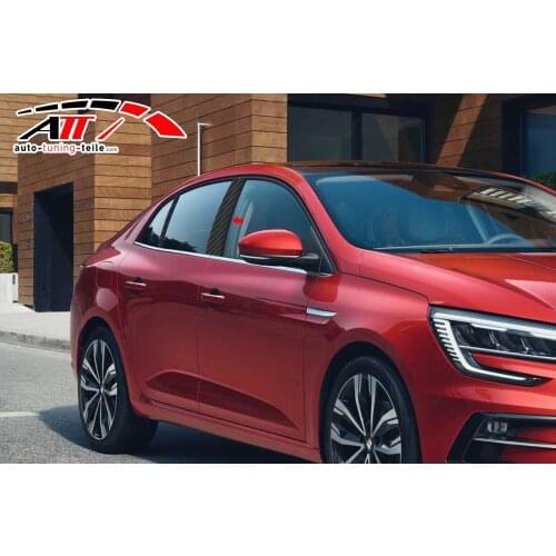 Fit For Renault Megane 4 Sedan Carbon Door Pole 6 Piece Chrome Styling Accessories Modified Designed Car Tuning Piece