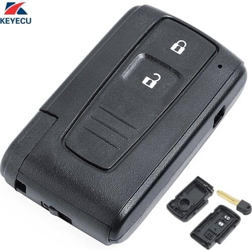KEYECU 2X Replacement Remote Car Key Shell Case Fob 2 Button for Toyota Prius Corolla Verso (Shell Only) with Uncut Blade