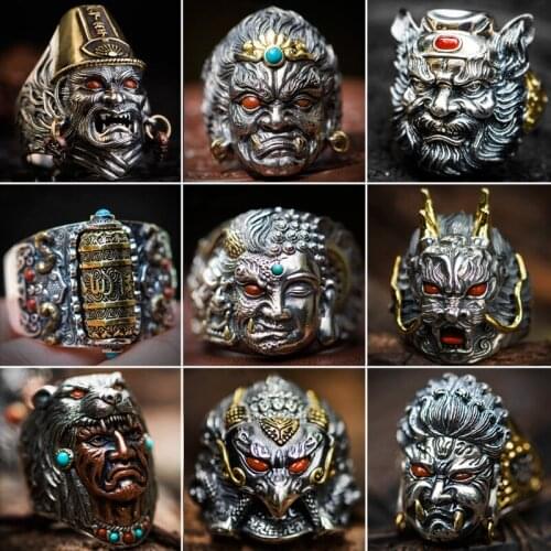 New Handmade Silver Ring Between Men and Women Open Ring Ring Fashion Personality Domineering Jewelry