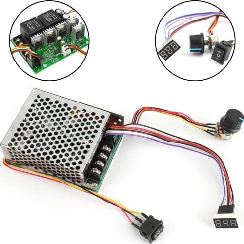 Artudatech DC 10-55V MAX 60A PWM Motor Speed Controller CW CCW Reversible 12V 24V 36V