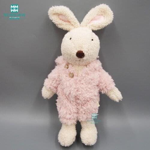 30cm doll for clothes fit 1/6 BJD Doll rabbit Cat Bear Plush Pink plush one-piece clothes