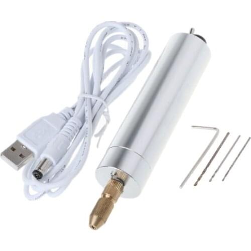 USB Mini Micro Electric Hand Drill PCB Board Drilling DIY Plastic Wood Punched Drill LX0C