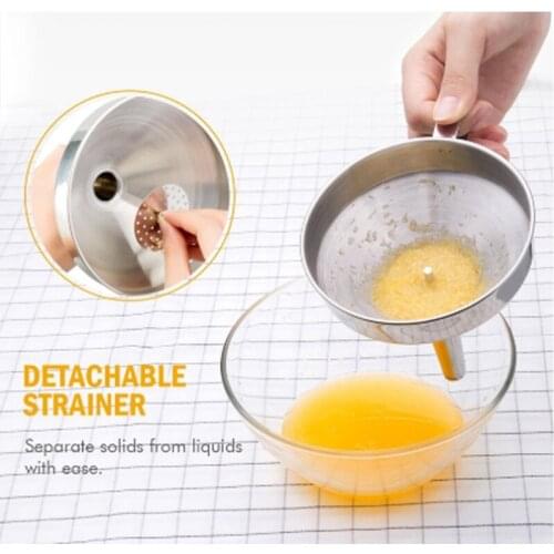 Stainless Steel Multifunctional Durable Spices Wine Flask Filter Funnels Kitchen Gadgets Portable Essentail Oil For Kitchen Tool