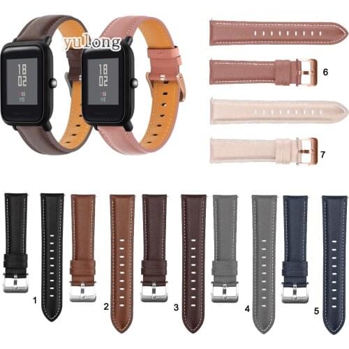 20mm Fashion Leather Watch Band Strap for Huami Amazfit Bip U S Lite Neo Replacement Wrist band strap Bracelet For GTS2 GTR 42mm