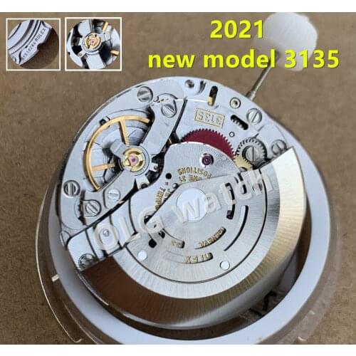 2021 new models Chinese Super RLX 3135 automatic mechanical movement blue balance wheel Mens watch movement VR NOOB