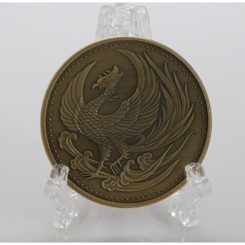 Japanese Traditional Culture Phoenix Commemorative Coin Japan Bird Scales Wishing Phoenix Coins Collectibles Art Craft Gift
