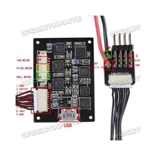 V2.3B5 Micro Controller Board Special for GL-3X 3 Axis CNC Brushless Gimbal for Gopro 3/3+ FPV DJI Phantom 1/ 2 Multicopter