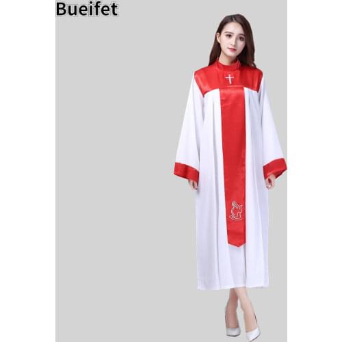 Christian Poetry Gown The Lord Serves Outfit Church Costume Christian Church Choir Dress Woman Clergy Robes Poetry Class Service